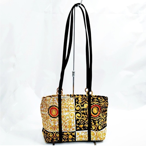 Versace Handbags - Versace Baroque Fabric Tote Bag EUC